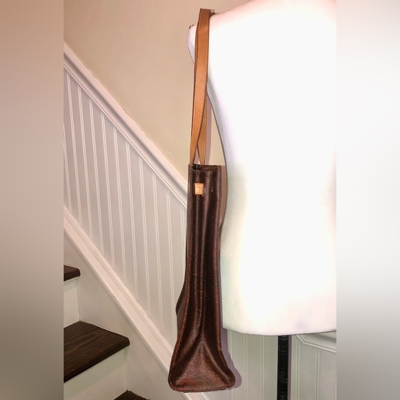 W ETRO Red Paisley Coated Canvas Vachetta Leather Laptop Briefcase Shoulder Bag - Picture 4 of 15